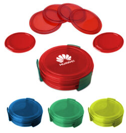 Coaster Set X 6 PVC and Crystal